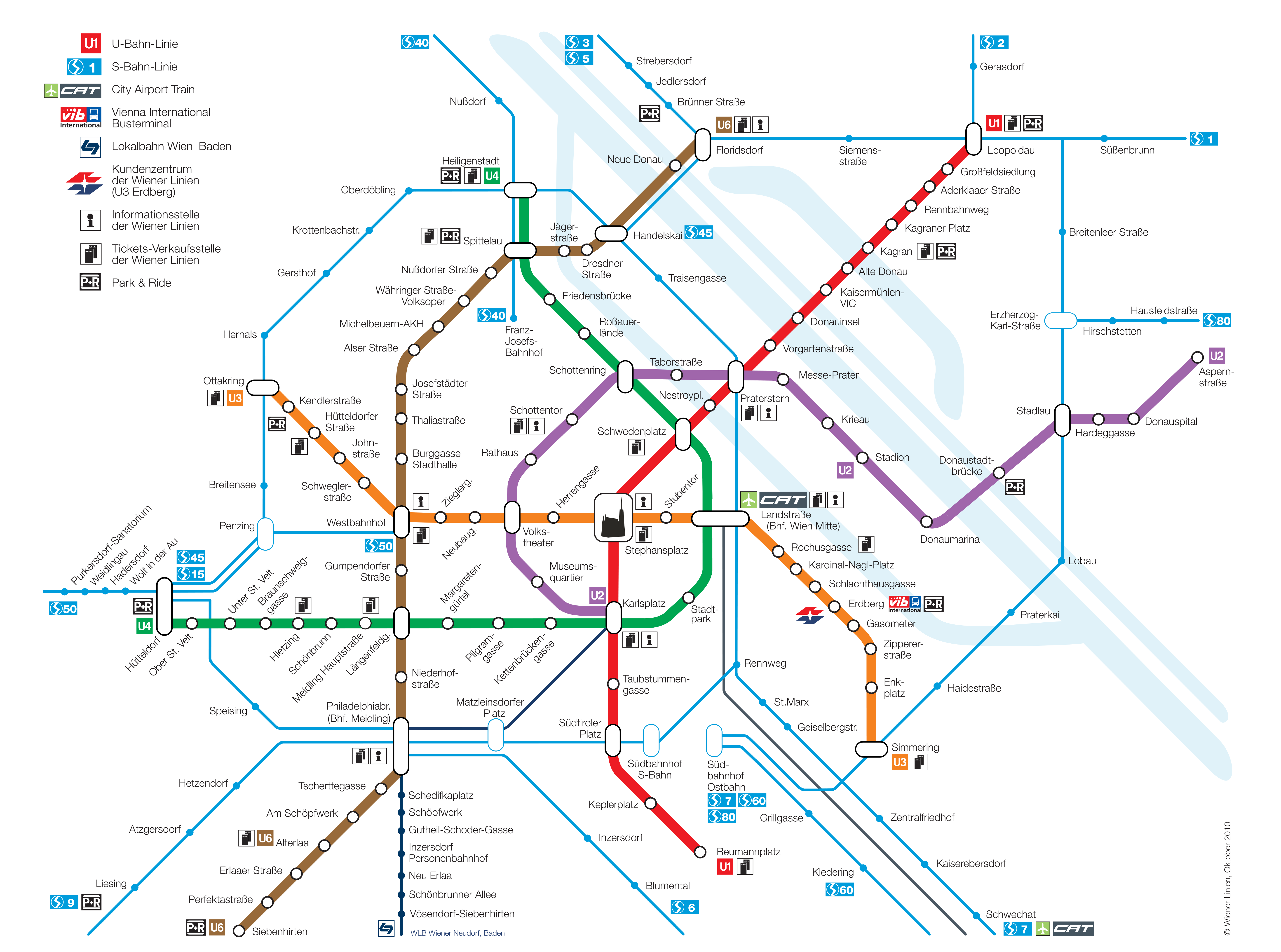 carte métro vienne autriche Plan et carte du métro de Vienne : stations et lignes