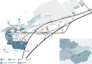 Carte du terminal et de l'aeroport international de Vienne (VIE)
