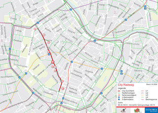 Carte des pistes cyclables de Vienne